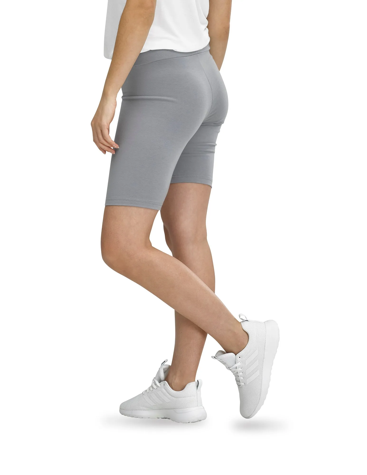 Hi Waist Blackout Cotton Bike Shorts