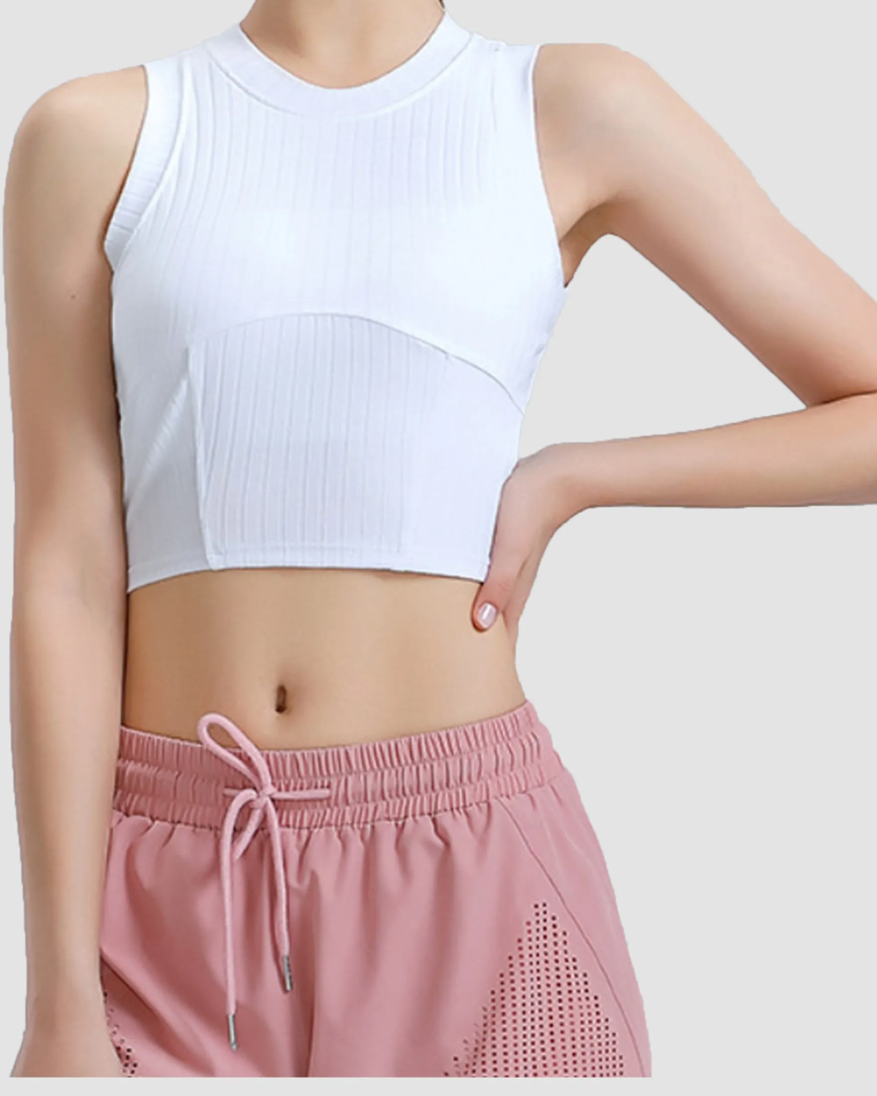 High Neck Casual Athletic Tank Top