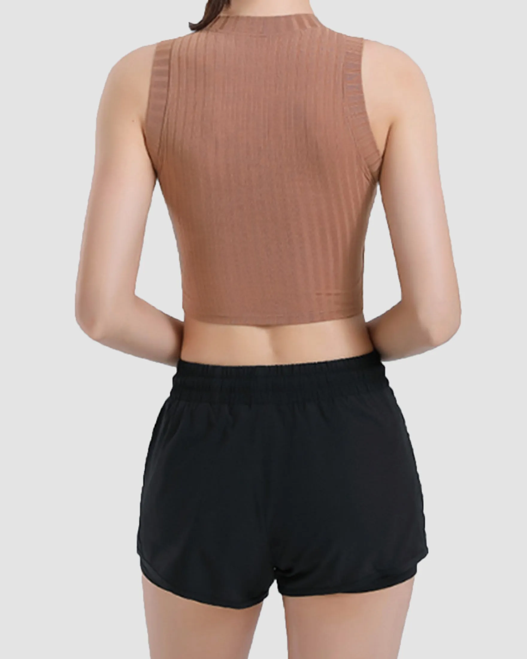 High Neck Casual Athletic Tank Top