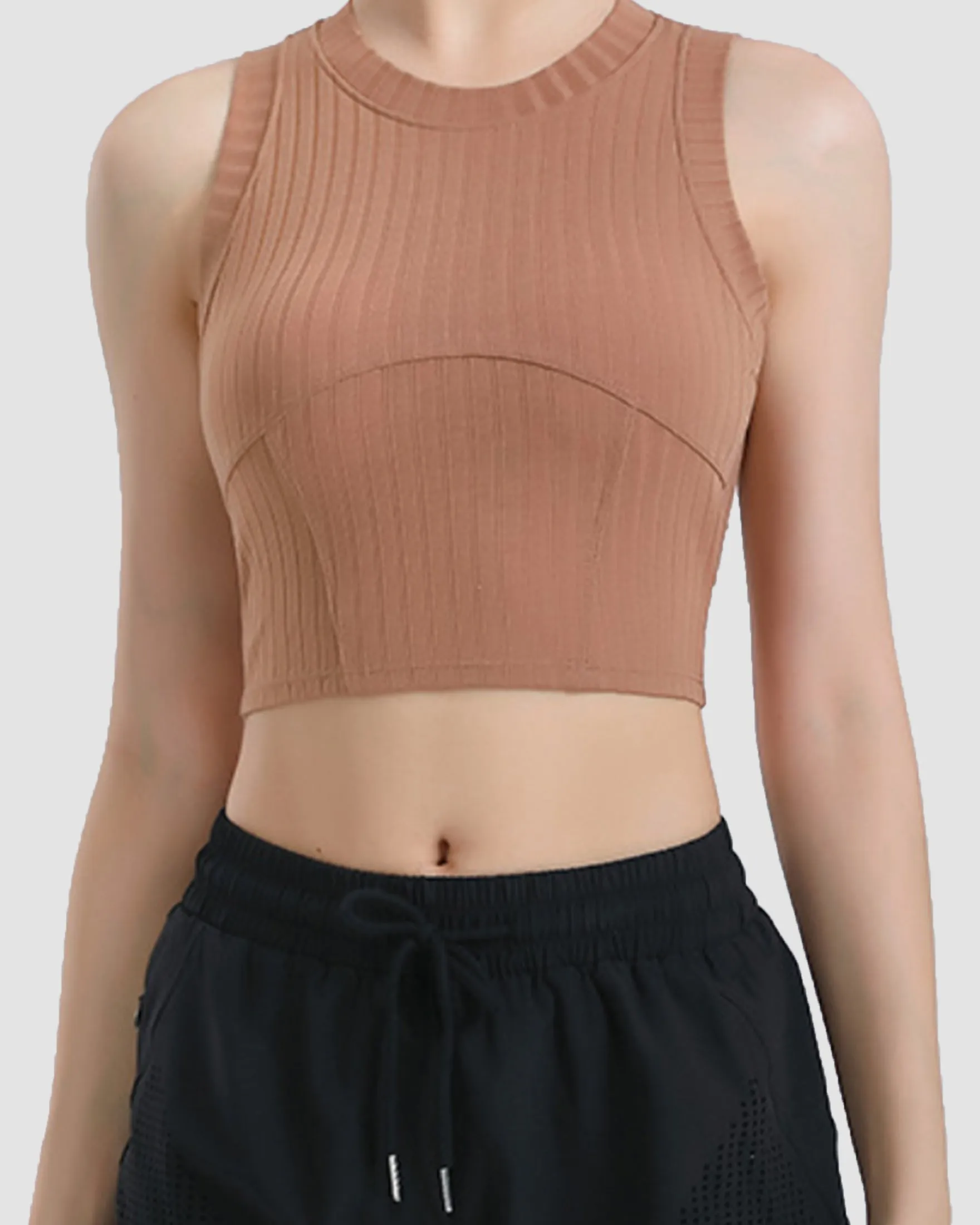 High Neck Casual Athletic Tank Top