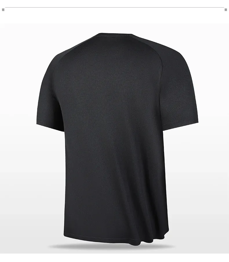 High quality men breathable fast drying running sports fitness breathable comfortable short sleeve T-shirt casual light Gym Tops