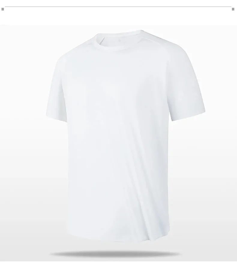 High quality men breathable fast drying running sports fitness breathable comfortable short sleeve T-shirt casual light Gym Tops