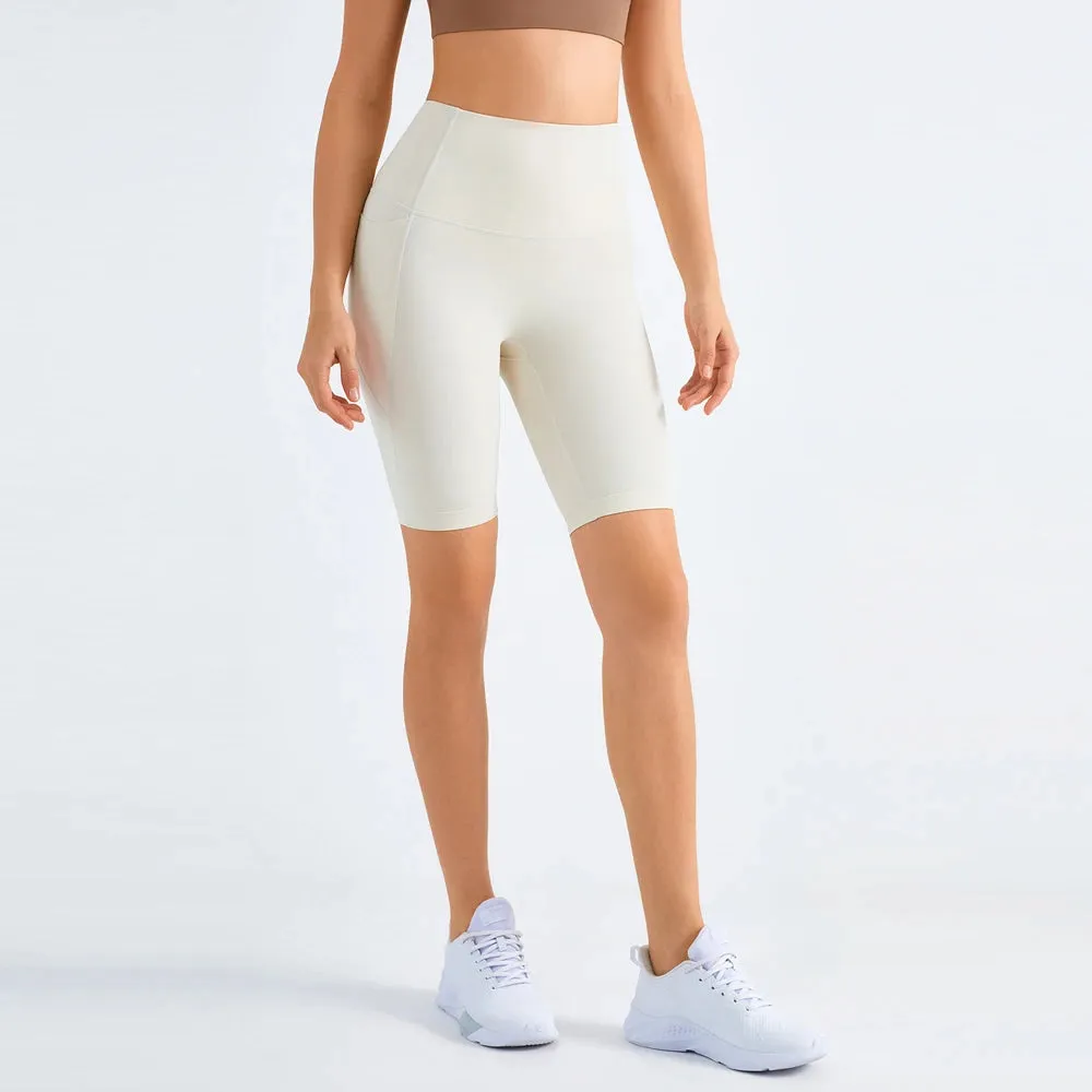 High Waist Bike Shorts with Pockets