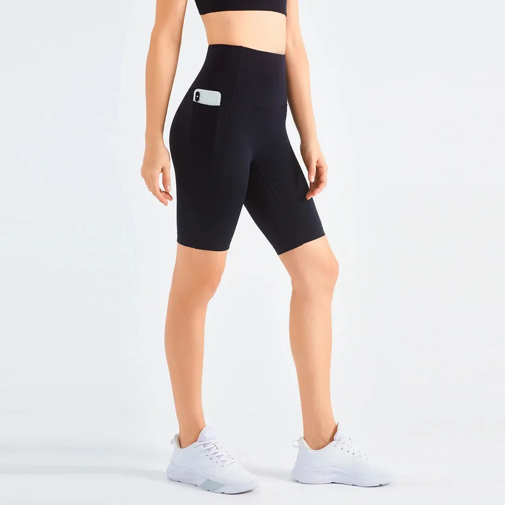 High Waist Bike Shorts with Pockets
