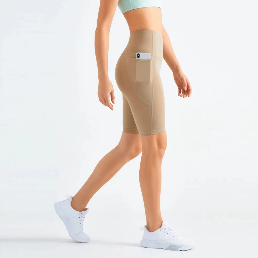 High Waist Bike Shorts with Pockets