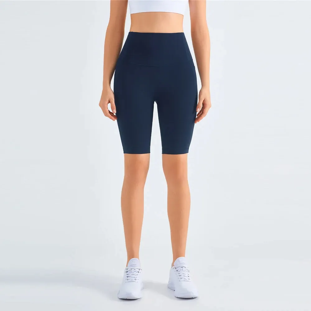 High Waist Bike Shorts with Pockets