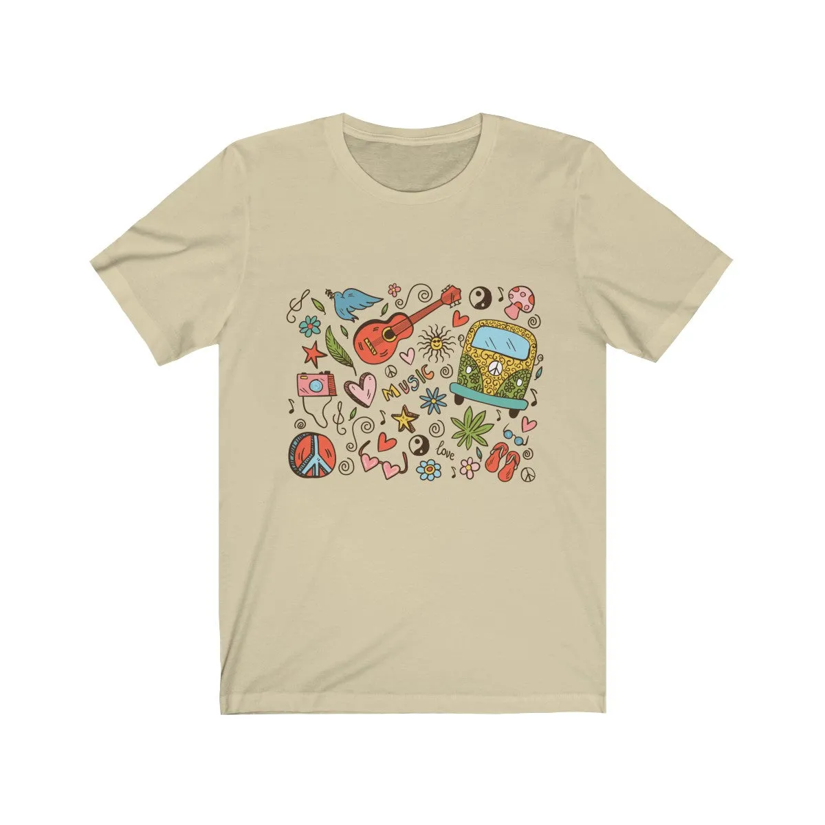 HIPPIE DOODLE <br>unisex tee