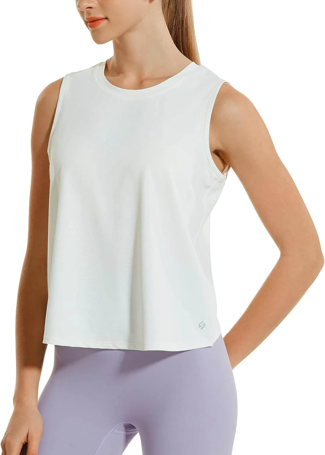 HODOSPORTS Workout Tops for Women UPF 50  Open Back Sleeveless Tank Tops Quick Dry Athletic Gym Yoga Shirts Loose Fit