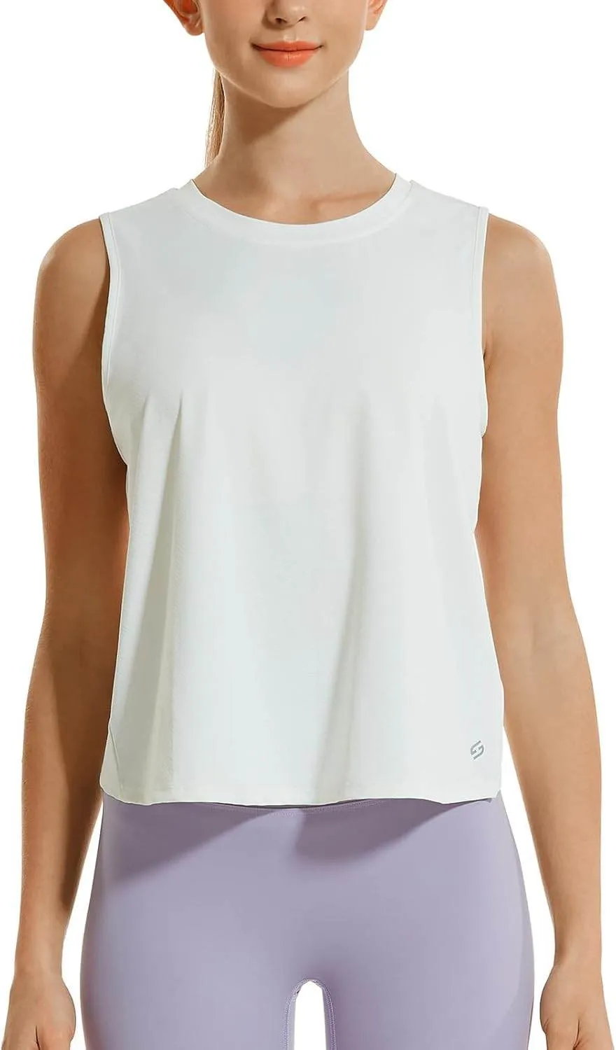 HODOSPORTS Workout Tops for Women UPF 50  Open Back Sleeveless Tank Tops Quick Dry Athletic Gym Yoga Shirts Loose Fit