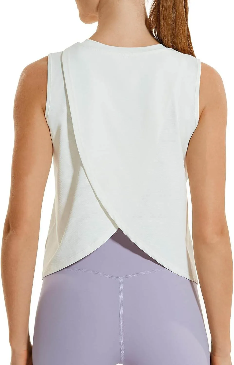 HODOSPORTS Workout Tops for Women UPF 50  Open Back Sleeveless Tank Tops Quick Dry Athletic Gym Yoga Shirts Loose Fit