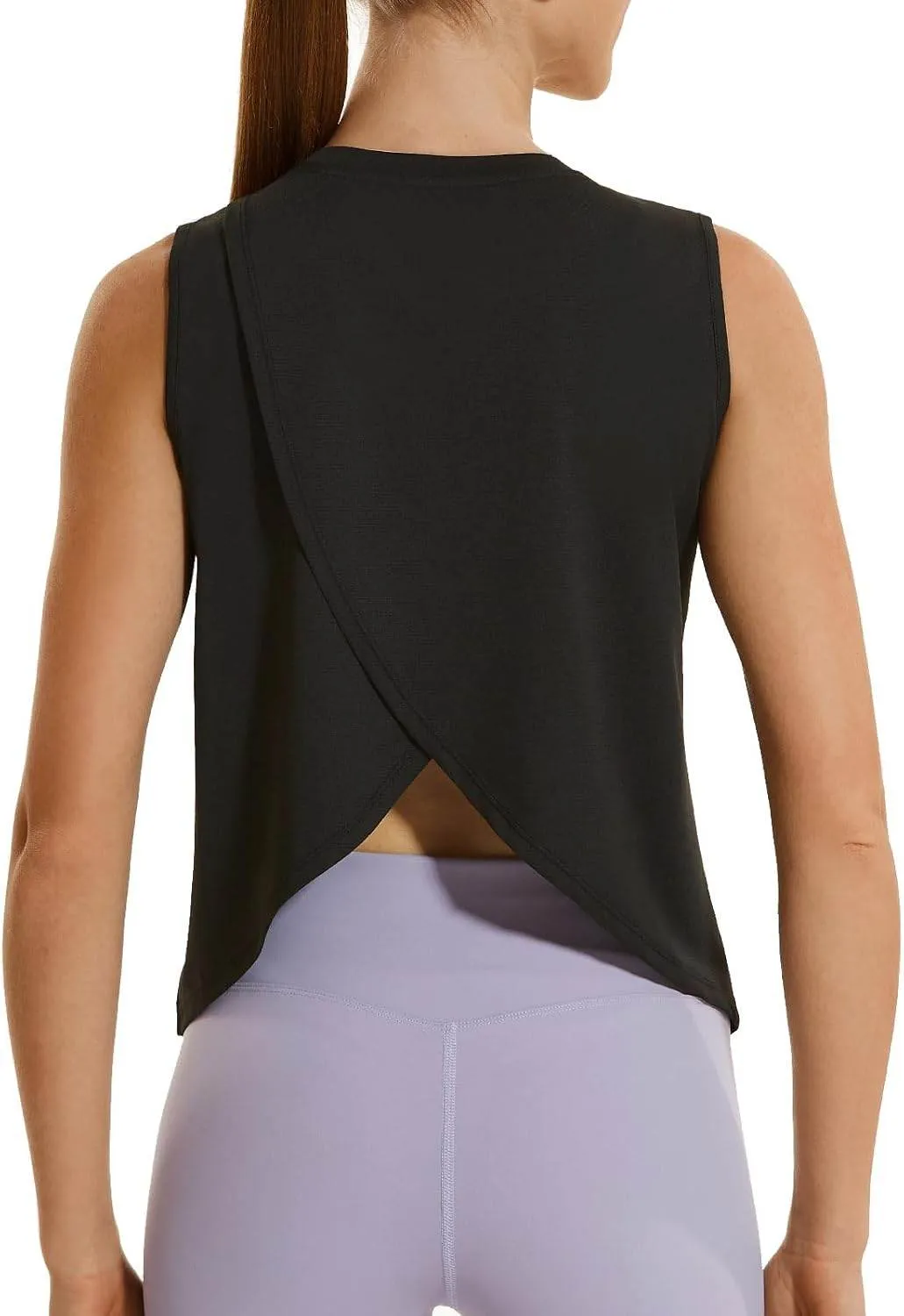HODOSPORTS Workout Tops for Women UPF 50  Open Back Sleeveless Tank Tops Quick Dry Athletic Gym Yoga Shirts Loose Fit