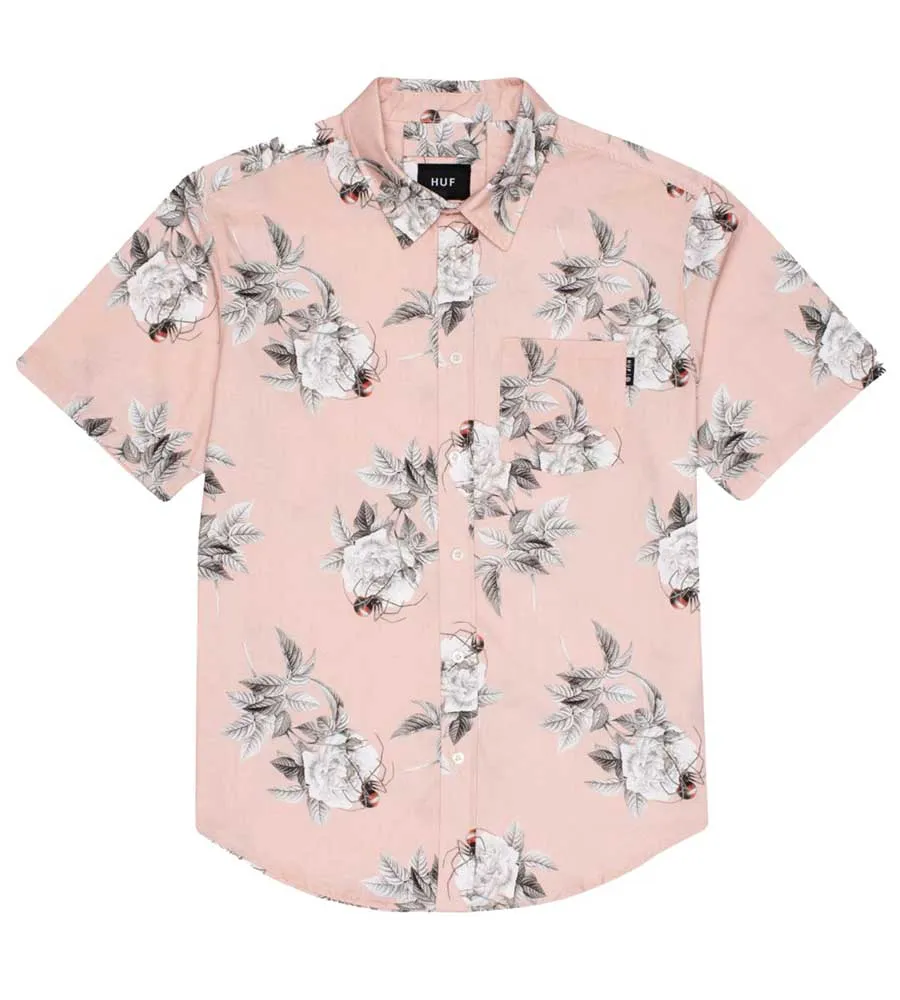 HUF Widower Short Sleeve Woven Shirt - Plastic Pink