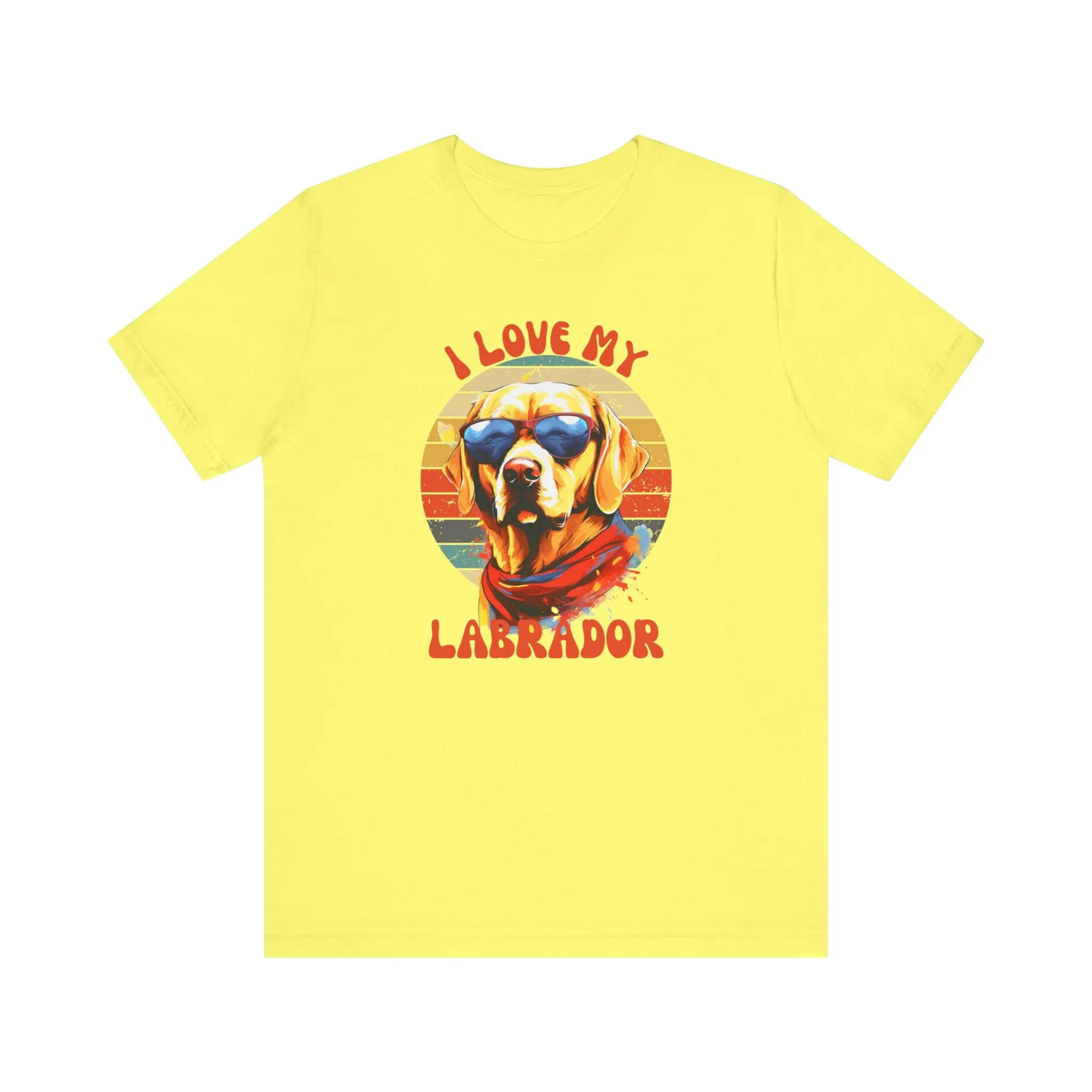 I Love my Labrador T-Shirt | Retro Dog Tee |  Bella Canvas 3001 Unisex | Short Sleeve Tshirt