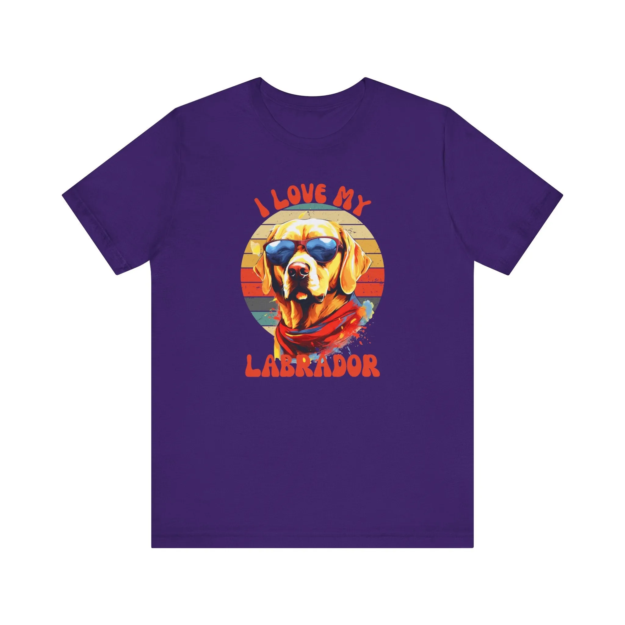 I Love my Labrador T-Shirt | Retro Dog Tee |  Bella Canvas 3001 Unisex | Short Sleeve Tshirt