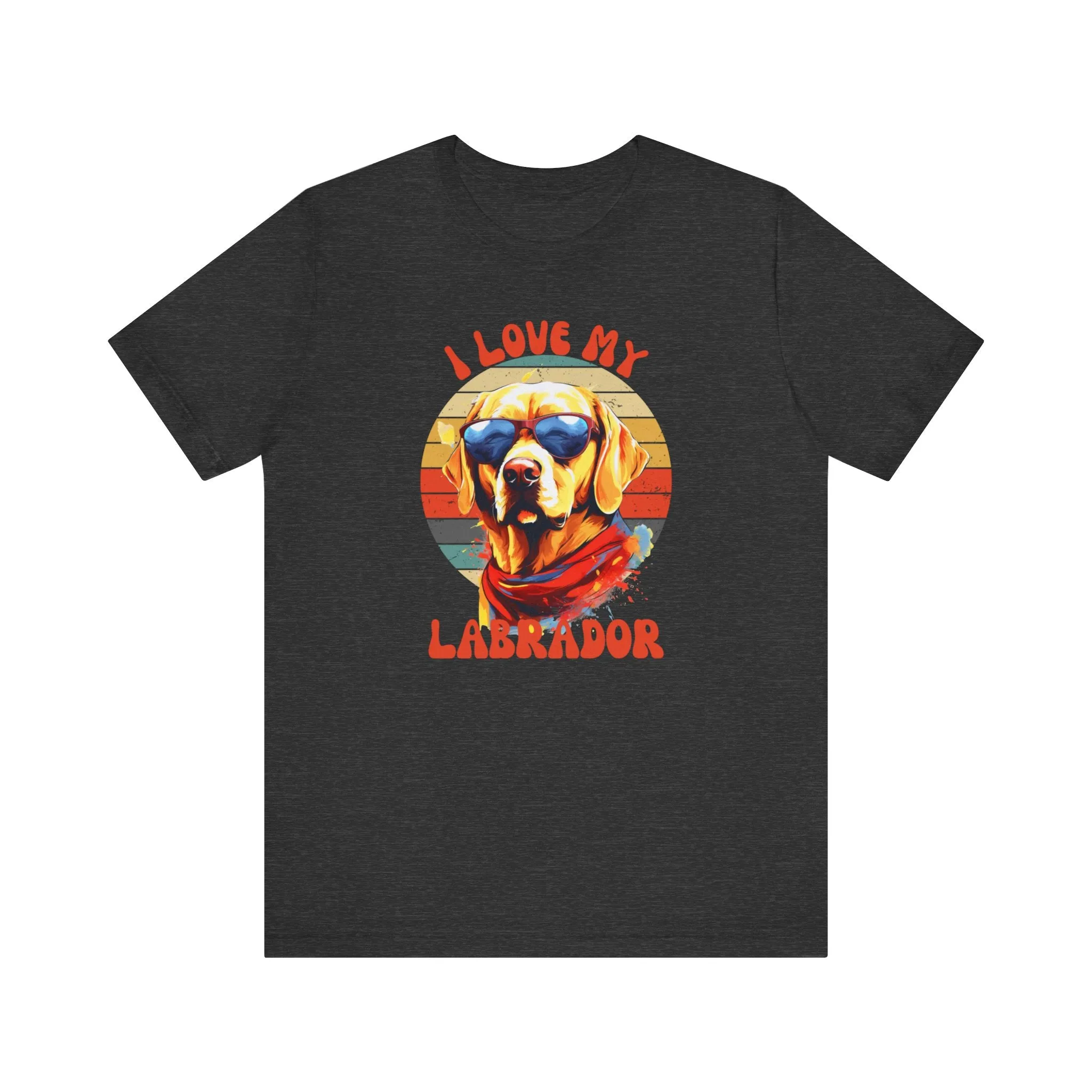 I Love my Labrador T-Shirt | Retro Dog Tee |  Bella Canvas 3001 Unisex | Short Sleeve Tshirt