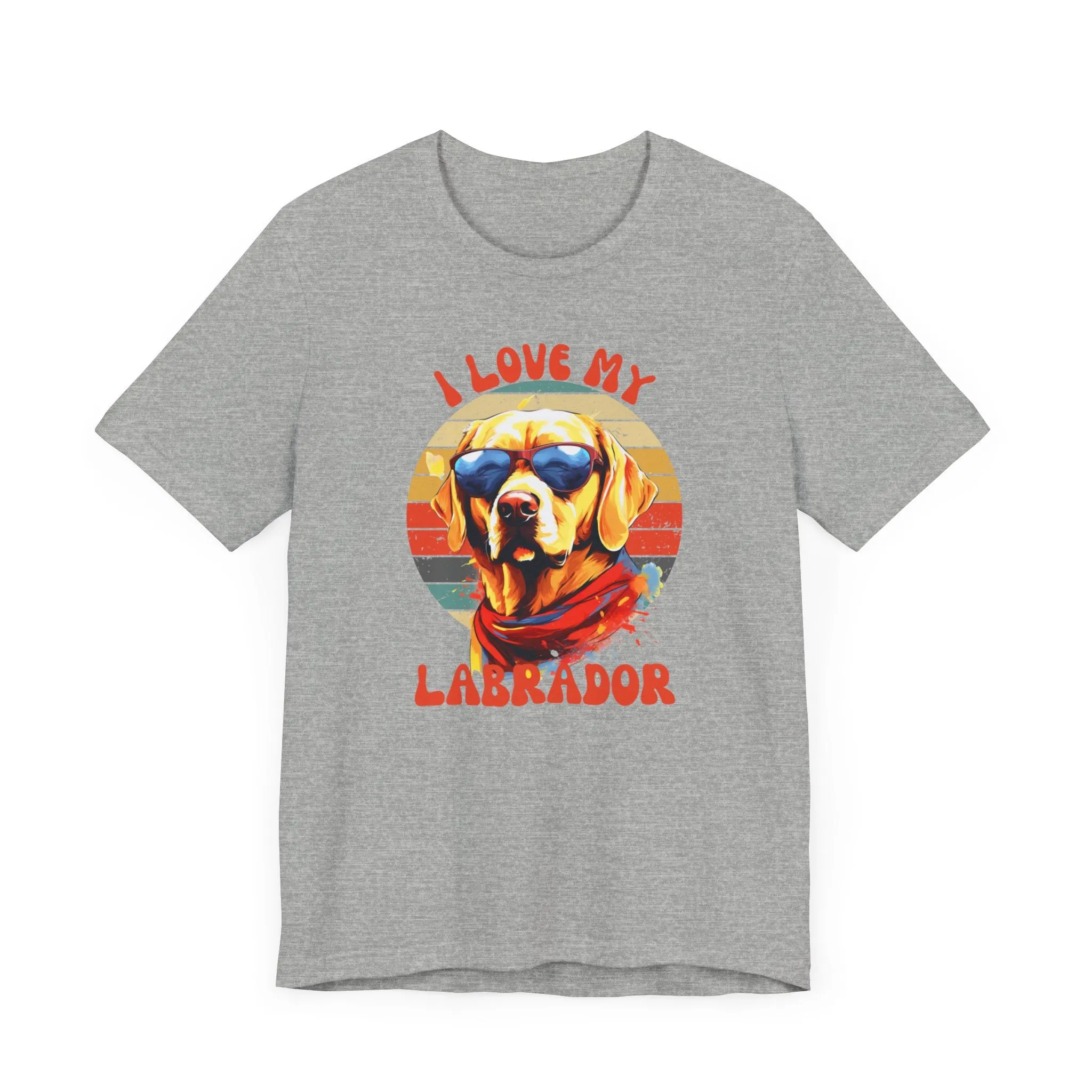 I Love my Labrador T-Shirt | Retro Dog Tee |  Bella Canvas 3001 Unisex | Short Sleeve Tshirt
