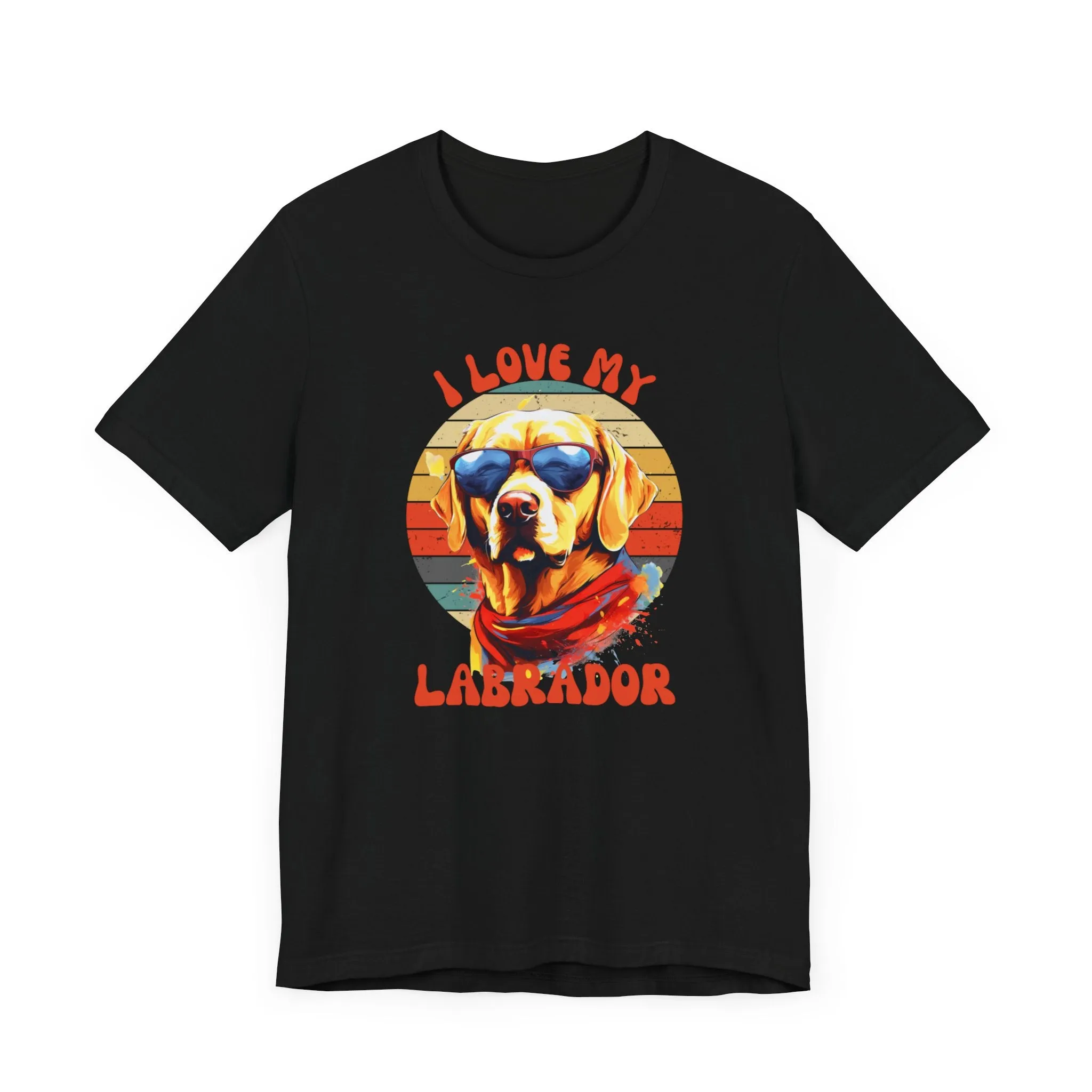 I Love my Labrador T-Shirt | Retro Dog Tee |  Bella Canvas 3001 Unisex | Short Sleeve Tshirt