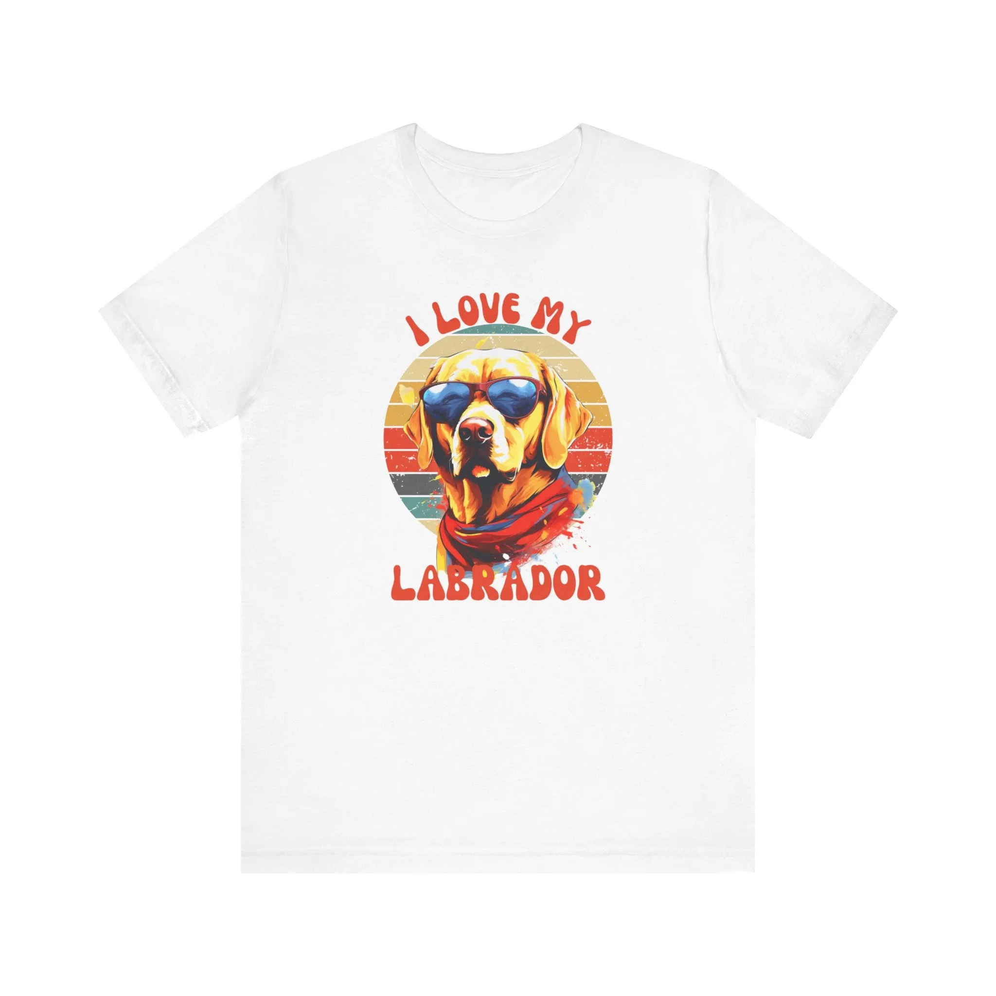 I Love my Labrador T-Shirt | Retro Dog Tee |  Bella Canvas 3001 Unisex | Short Sleeve Tshirt