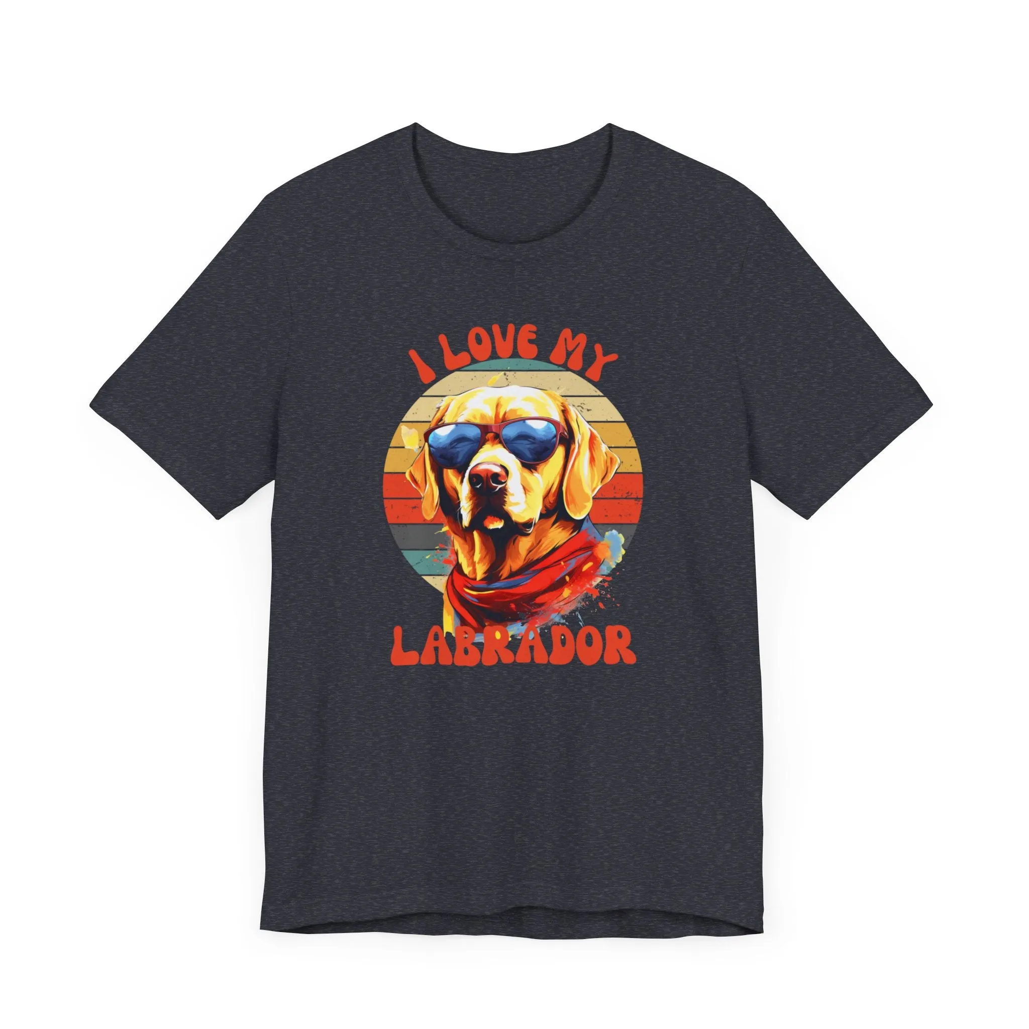 I Love my Labrador T-Shirt | Retro Dog Tee |  Bella Canvas 3001 Unisex | Short Sleeve Tshirt