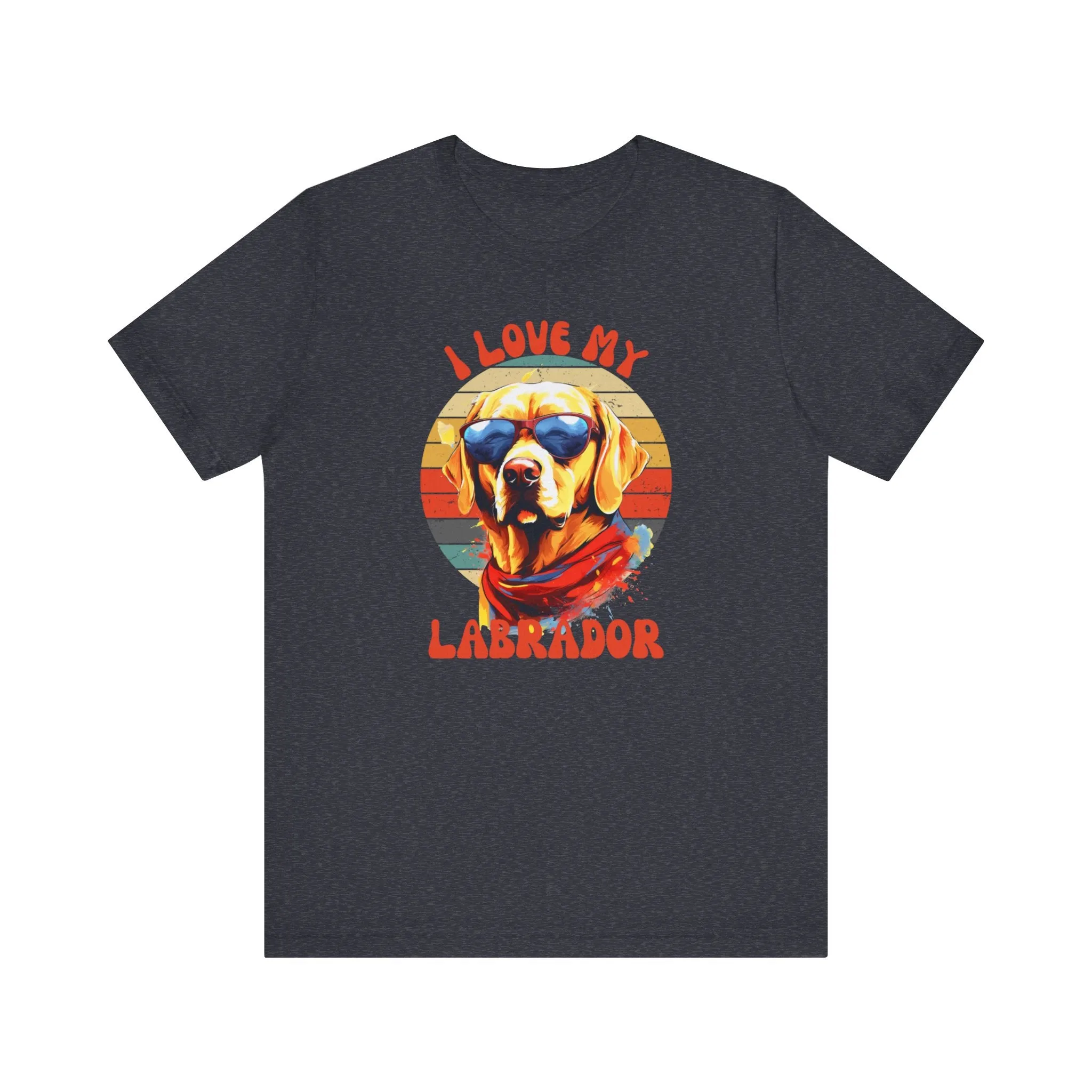 I Love my Labrador T-Shirt | Retro Dog Tee |  Bella Canvas 3001 Unisex | Short Sleeve Tshirt