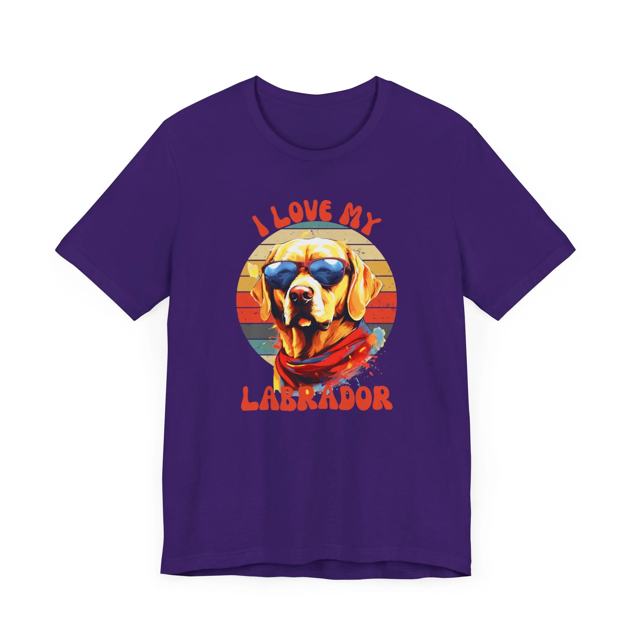 I Love my Labrador T-Shirt | Retro Dog Tee |  Bella Canvas 3001 Unisex | Short Sleeve Tshirt