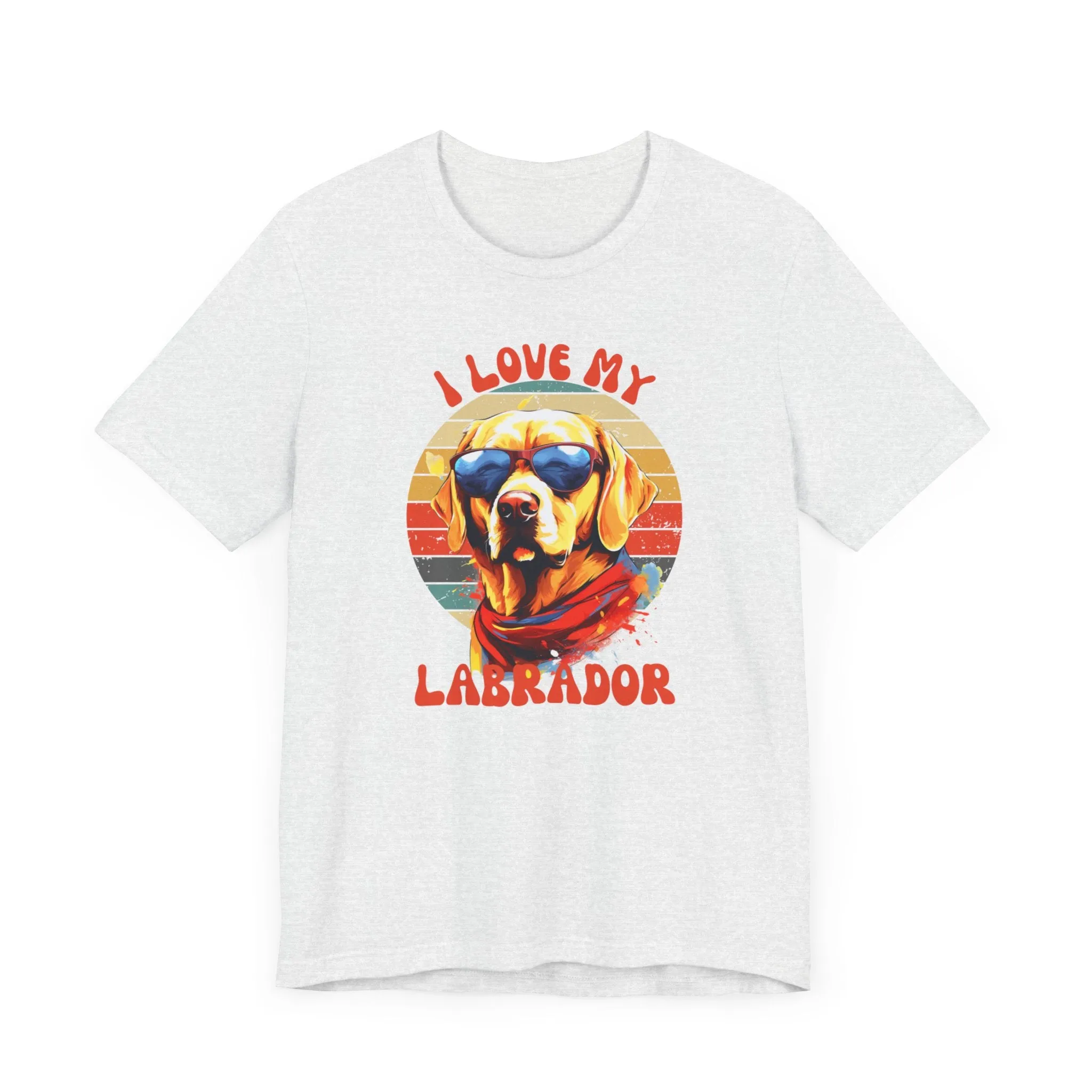I Love my Labrador T-Shirt | Retro Dog Tee |  Bella Canvas 3001 Unisex | Short Sleeve Tshirt