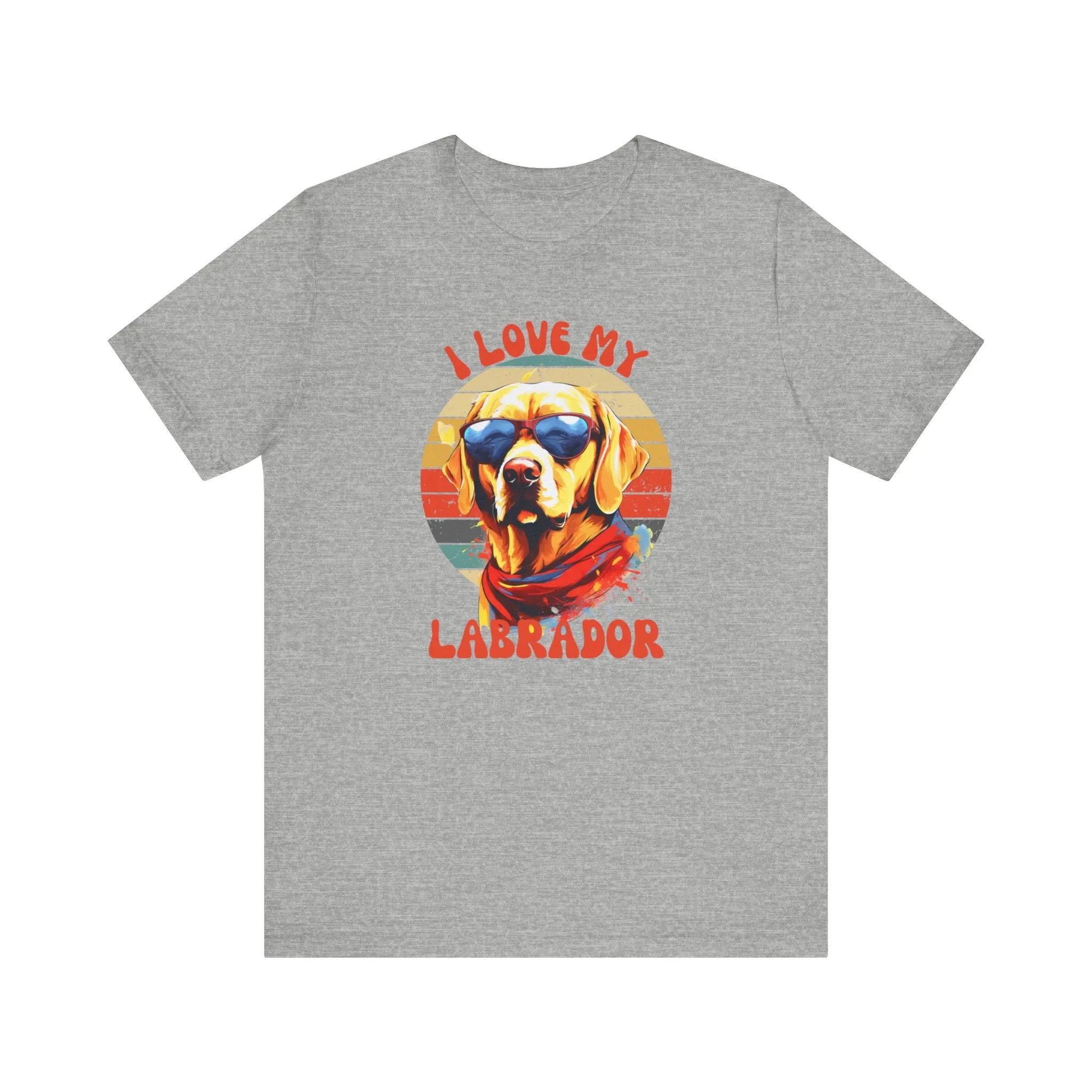 I Love my Labrador T-Shirt | Retro Dog Tee |  Bella Canvas 3001 Unisex | Short Sleeve Tshirt