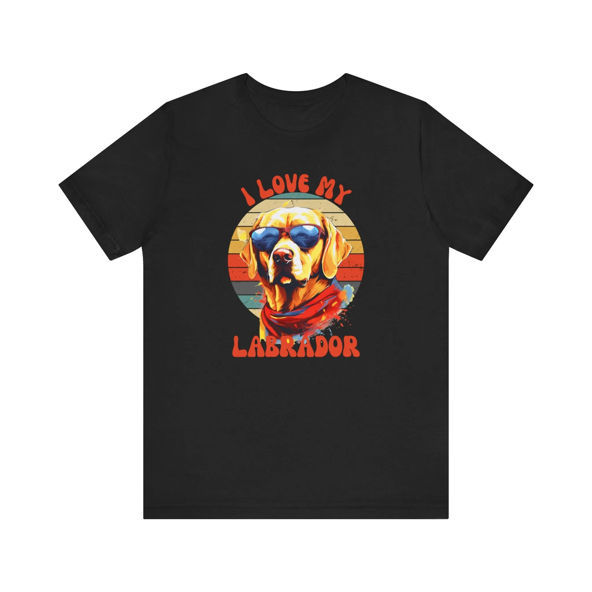 I Love my Labrador T-Shirt | Retro Dog Tee |  Bella Canvas 3001 Unisex | Short Sleeve Tshirt