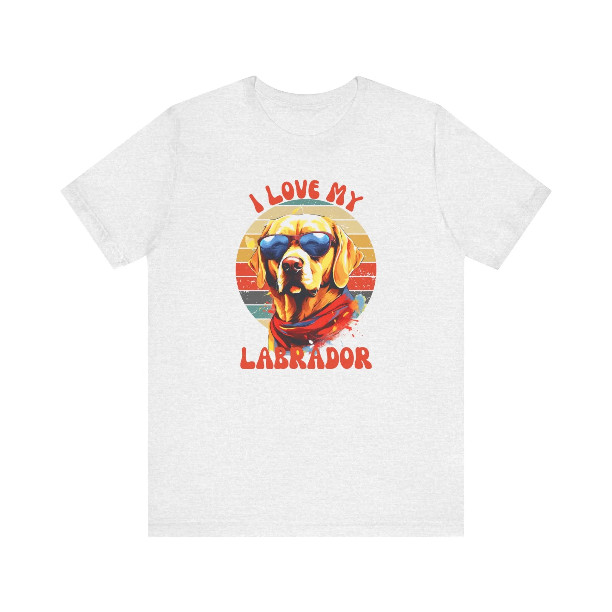 I Love my Labrador T-Shirt | Retro Dog Tee |  Bella Canvas 3001 Unisex | Short Sleeve Tshirt