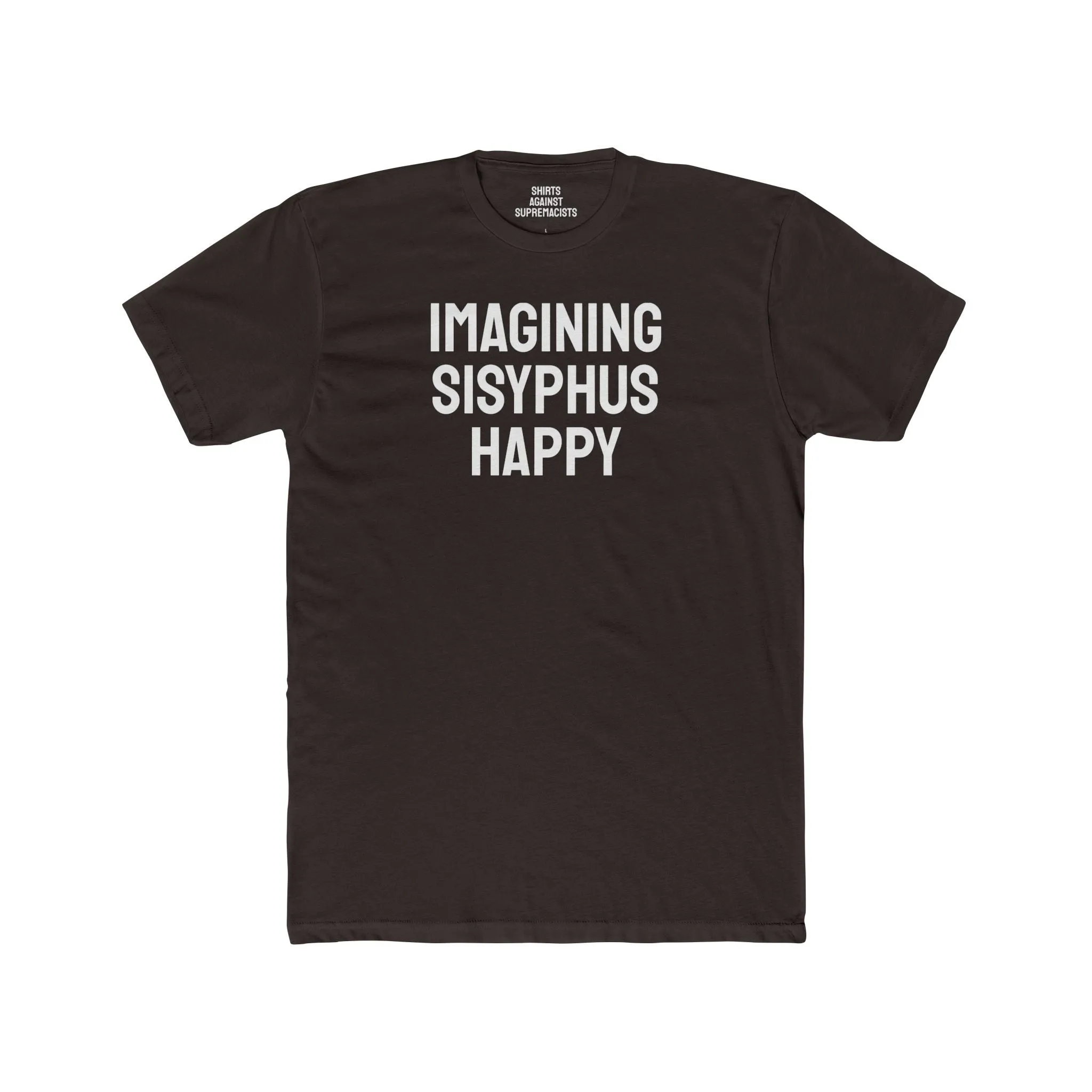 Imagining Sisyphus Happy - Unisex Cotton Crew Tee
