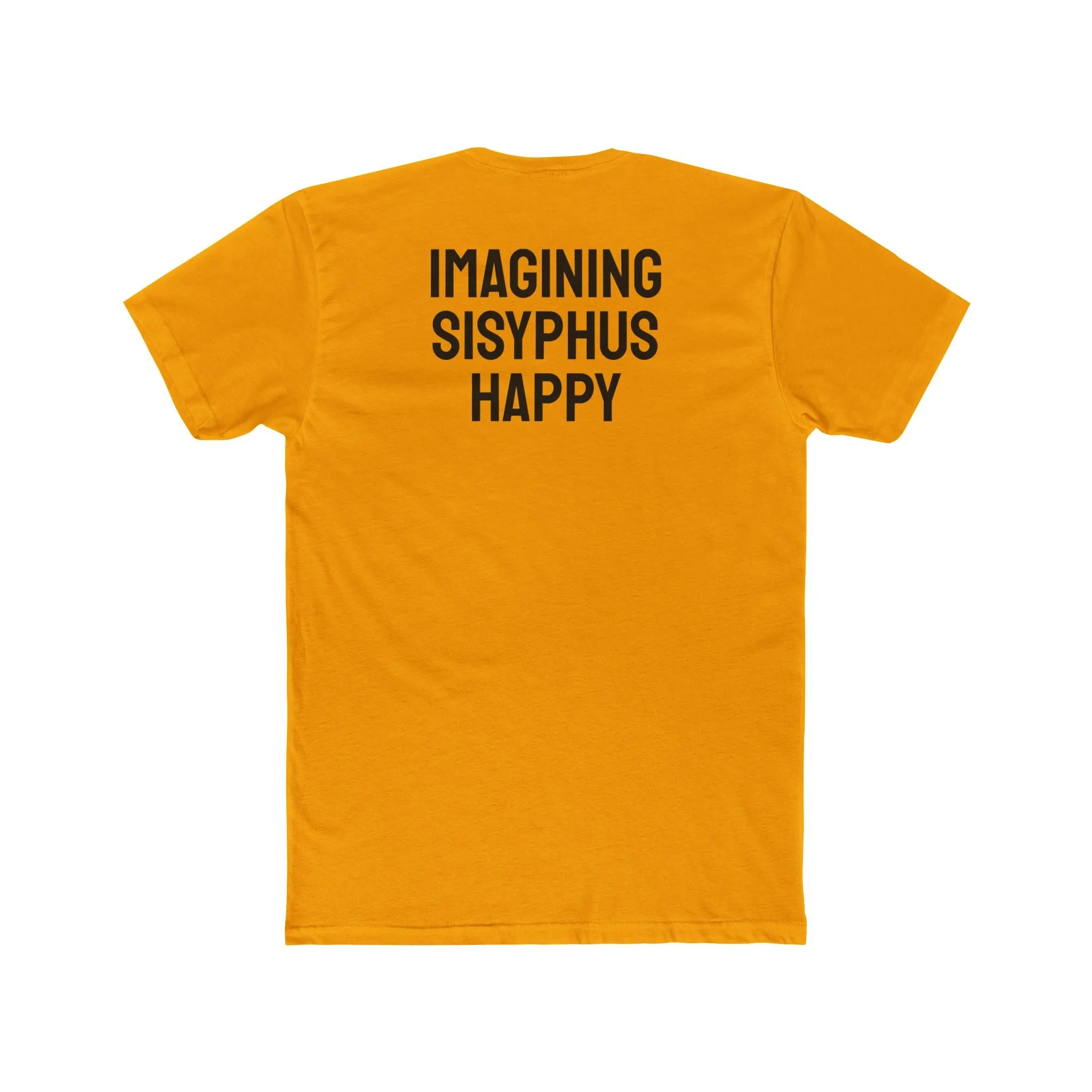 Imagining Sisyphus Happy - Unisex Cotton Crew Tee