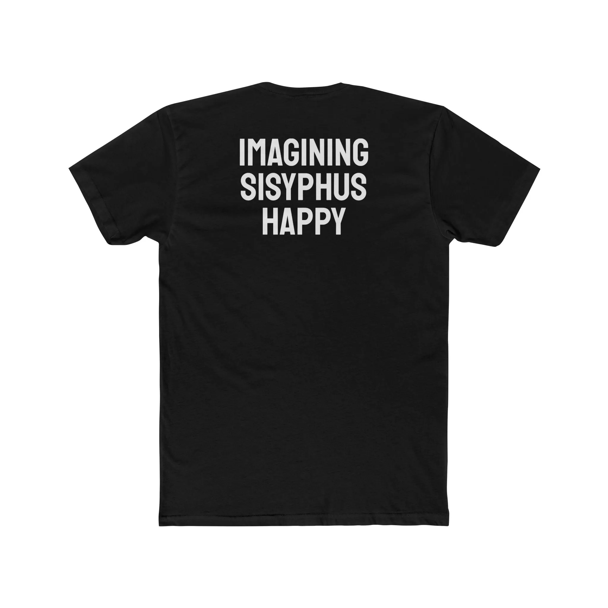 Imagining Sisyphus Happy - Unisex Cotton Crew Tee