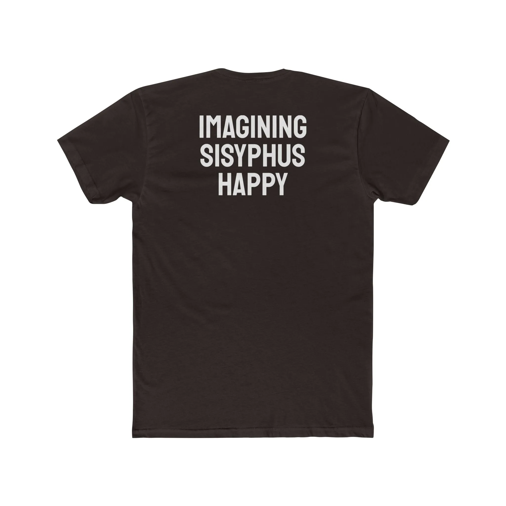 Imagining Sisyphus Happy - Unisex Cotton Crew Tee