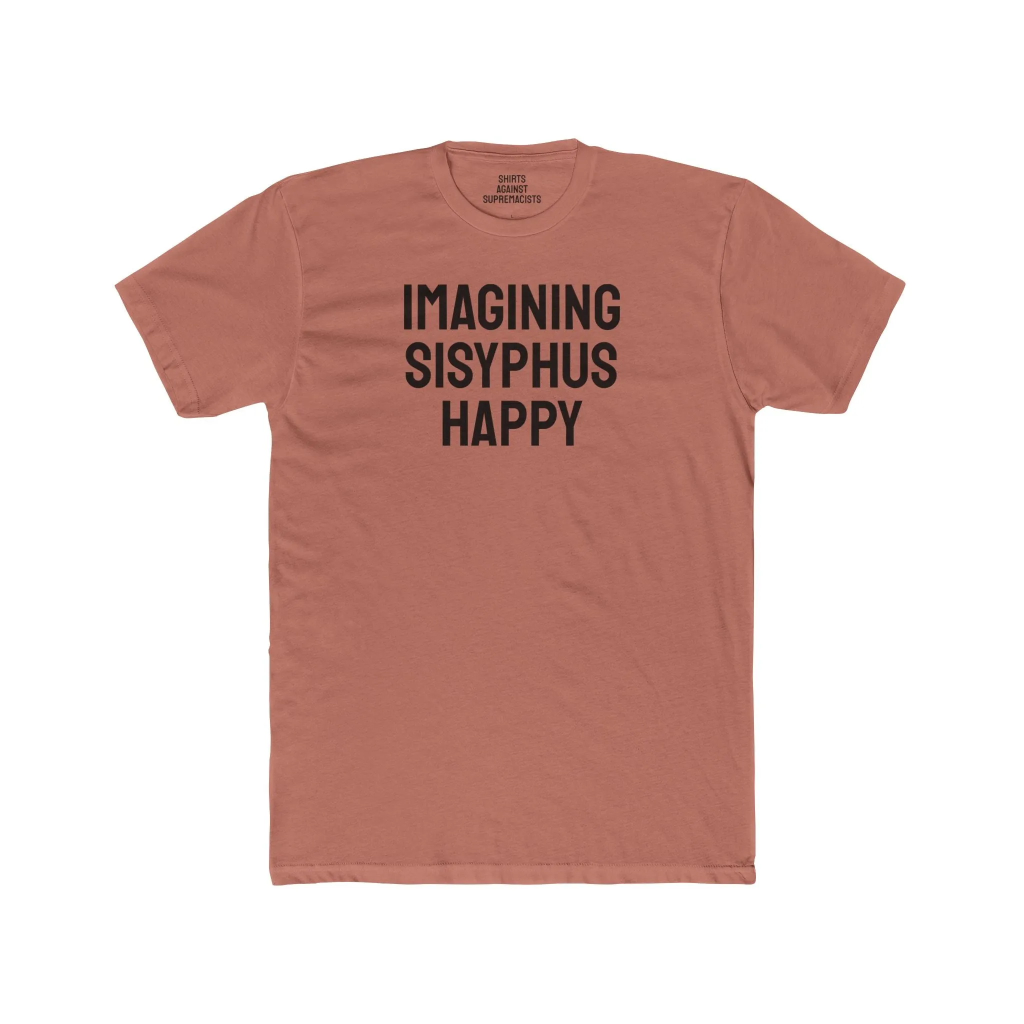Imagining Sisyphus Happy - Unisex Cotton Crew Tee