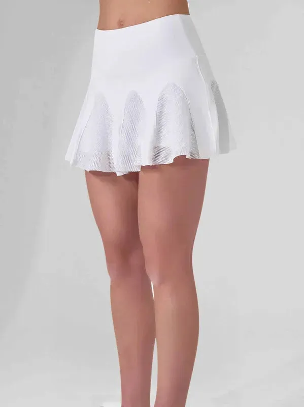 InPhorm Mai Flounce Skort - White