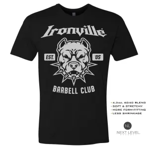 Ironville BARBELL PITBULL Soft-Blend Fitted Gym T-shirt