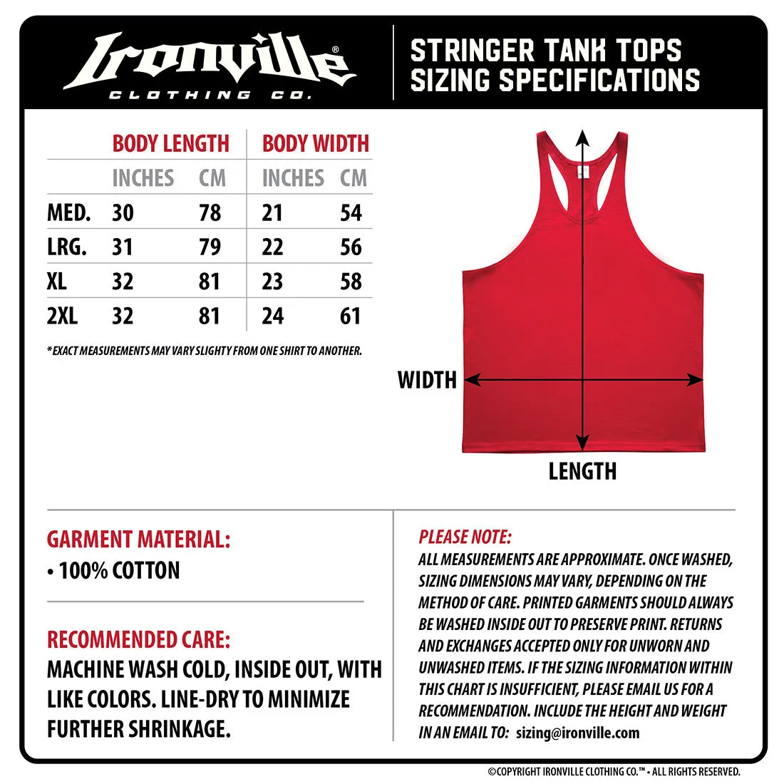 Ironville BRANDED Stringer Tank Top