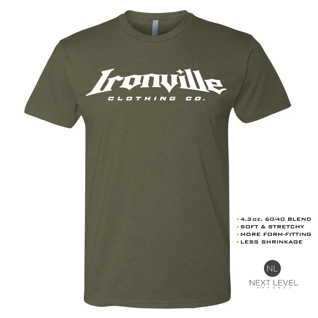 Ironville NATURAL POWER Soft-Blend Fitted Gym T-Shirt