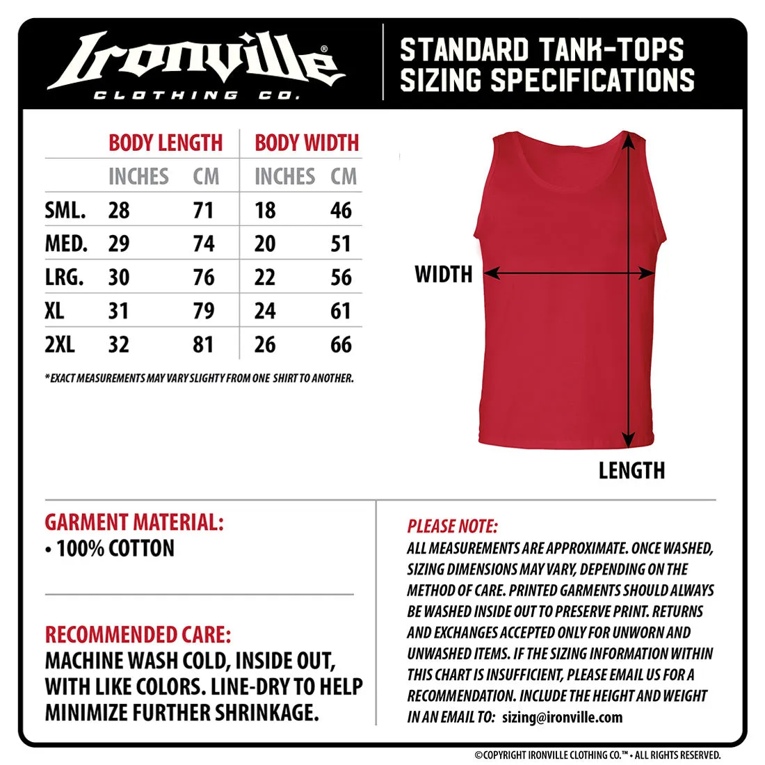 Ironville WORST ENEMY Standard Cut Gym Tank Top