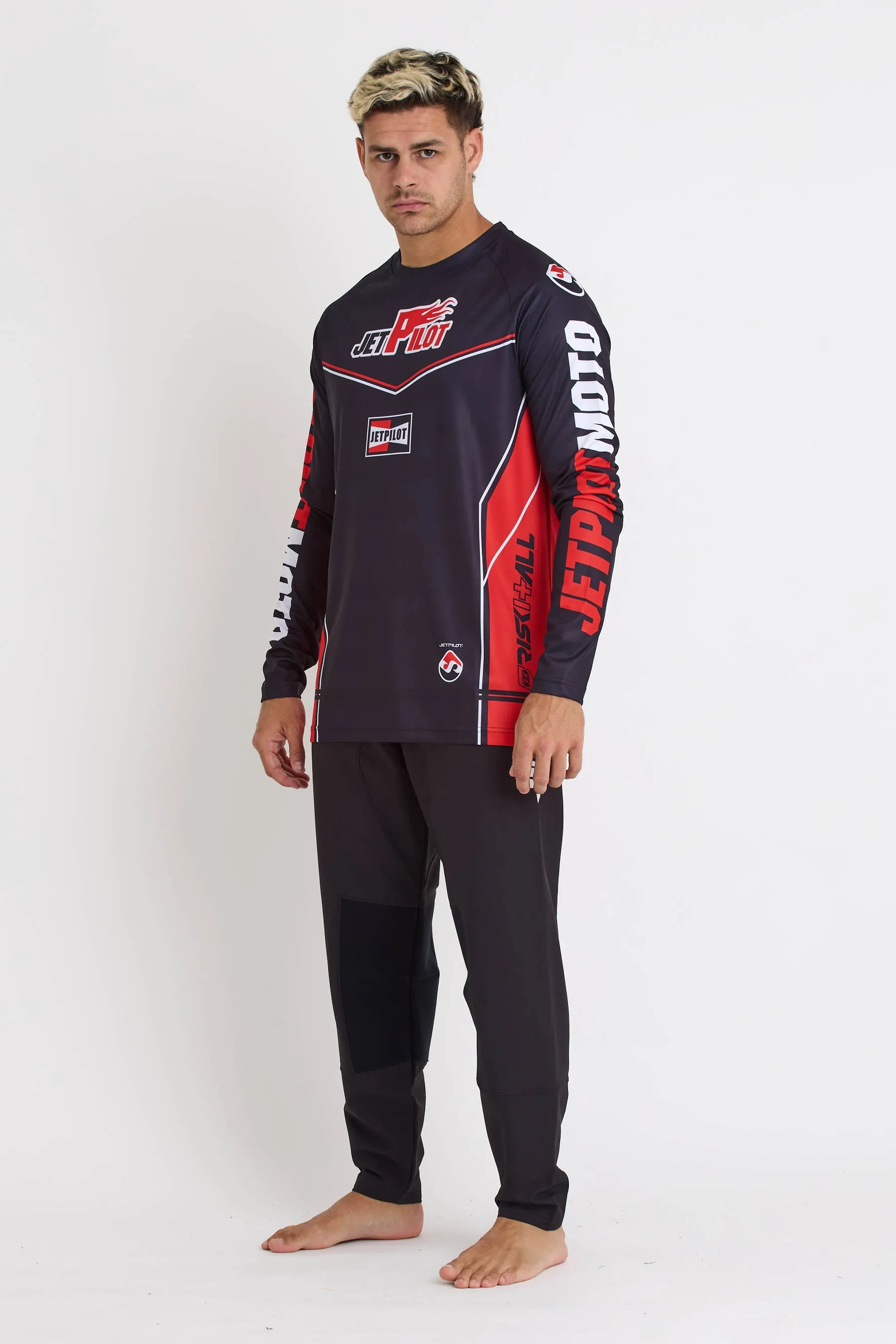 Jetpilot Risk It All Moto Jersey - Black/Red