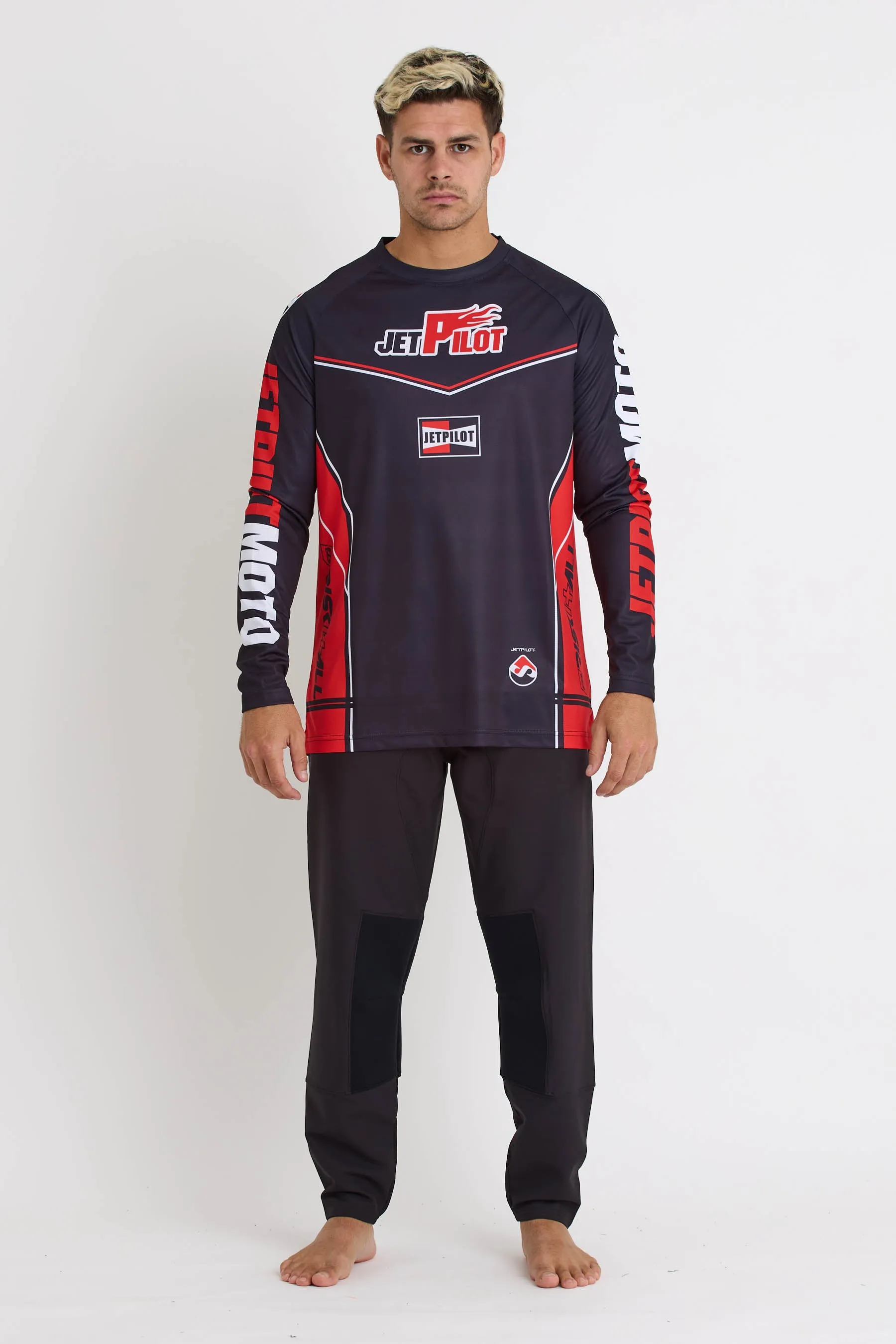 Jetpilot Risk It All Moto Jersey - Black/Red