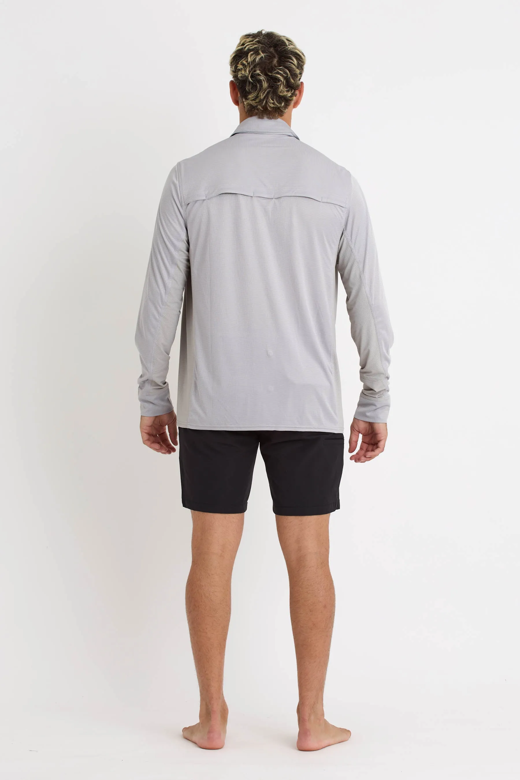Jetpilot Venture Mens LS Sun Shirt - Grey