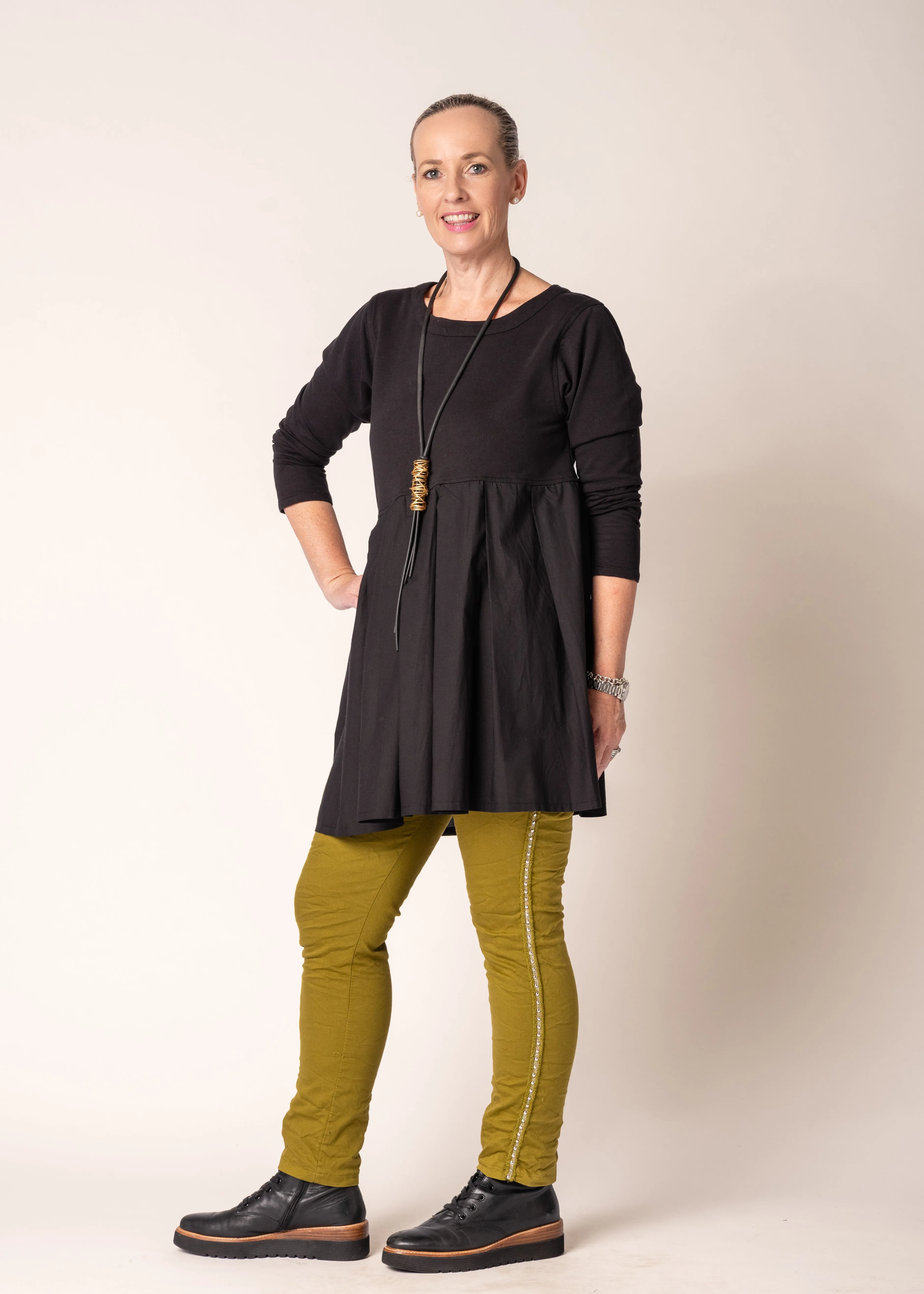 Jovie Cotton Top in Onyx