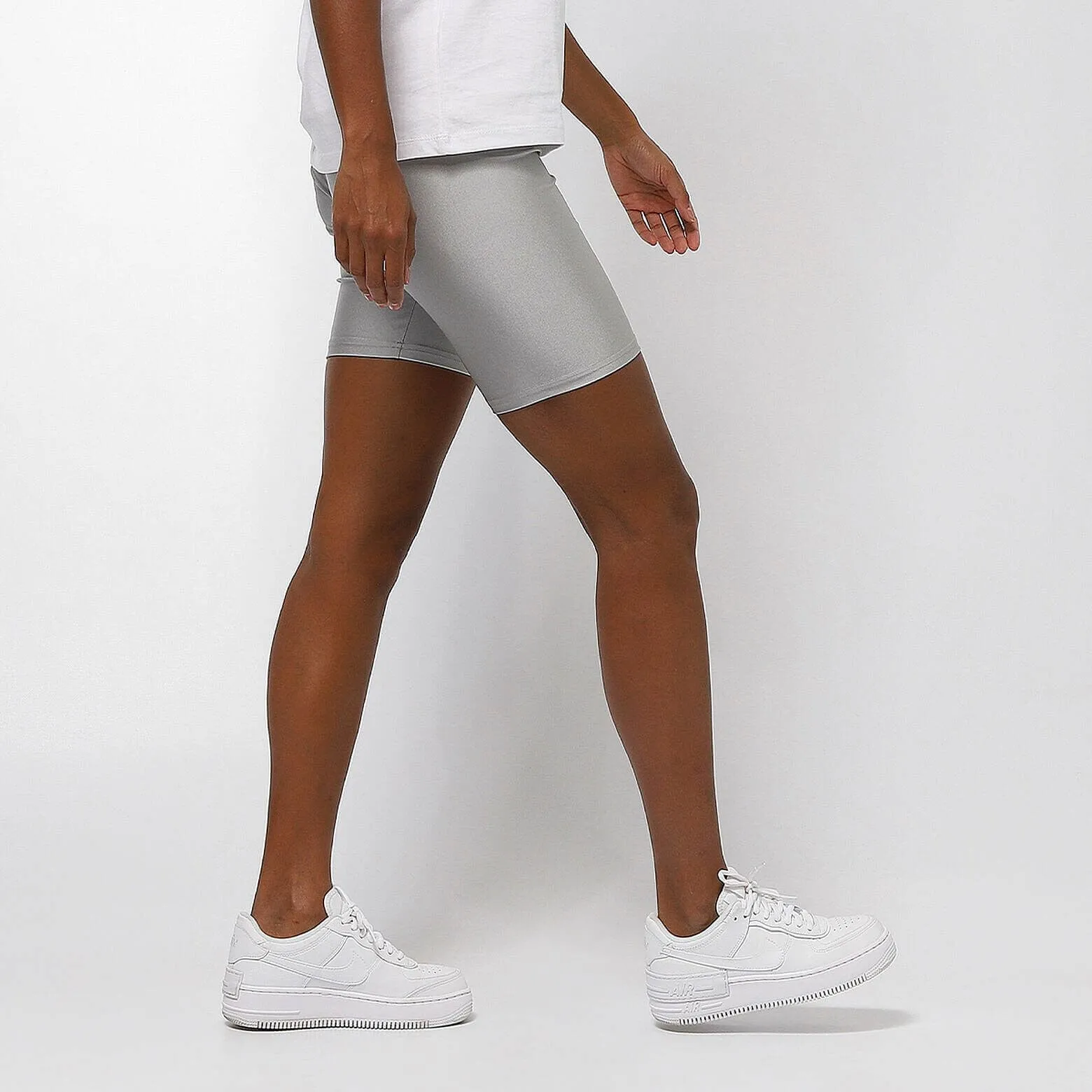 Karl Kani College Cycling Shorts Silver/Black/White