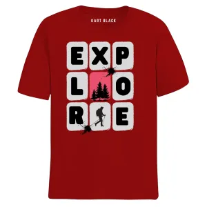 KART BLACK Men's Plus Size Tshirts | Regular Fit Round Neck Cotton Tshirts |MRN_BOXEXPLORE_3XL