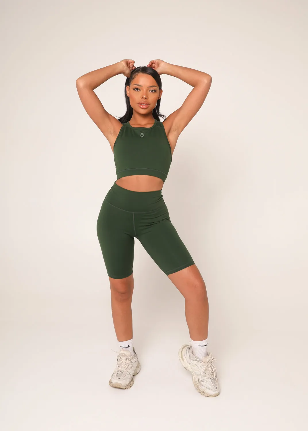Khaki Green Cycling Shorts