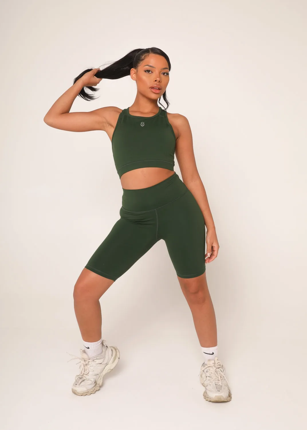 Khaki Green Cycling Shorts