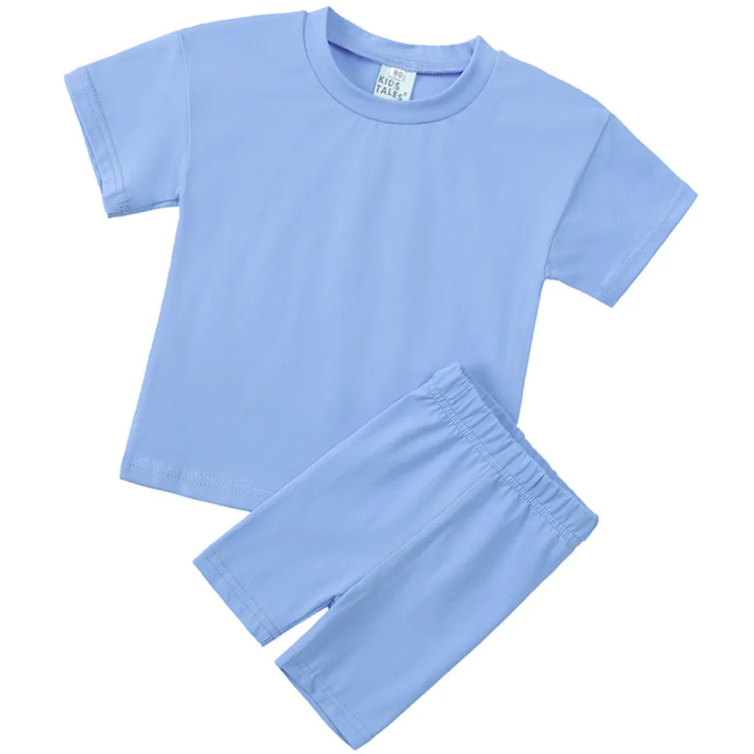 Kids Tales Children's Cycling Shorts Set - Blue