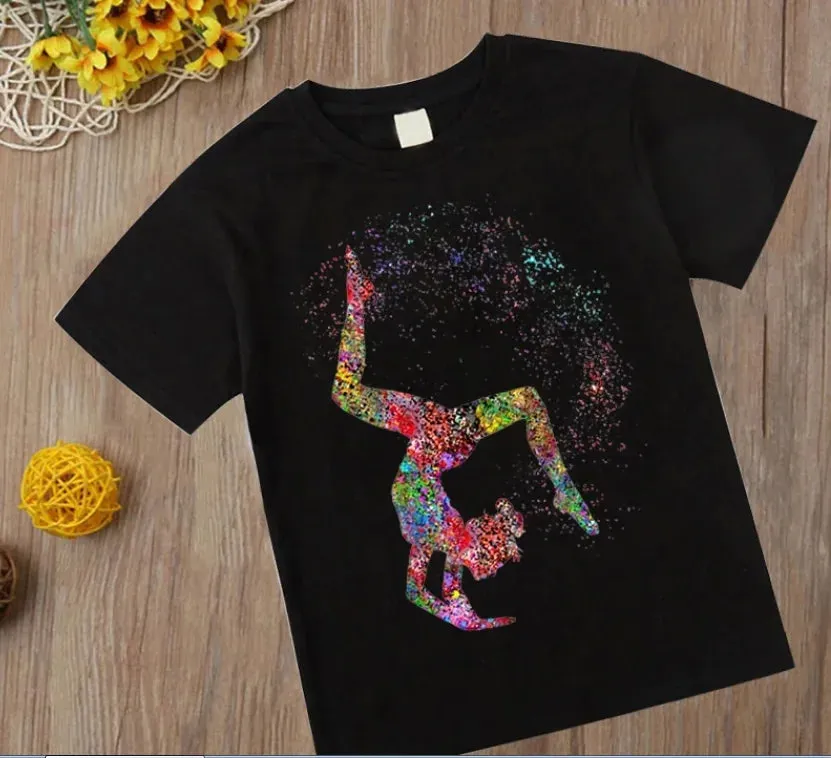 Kids' Watercolor Gymnastics Girl T-Shirt