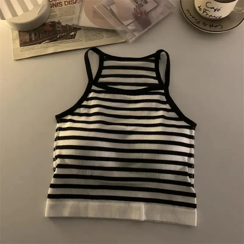 Korean Version Women Tank Tops with Chest Pad
